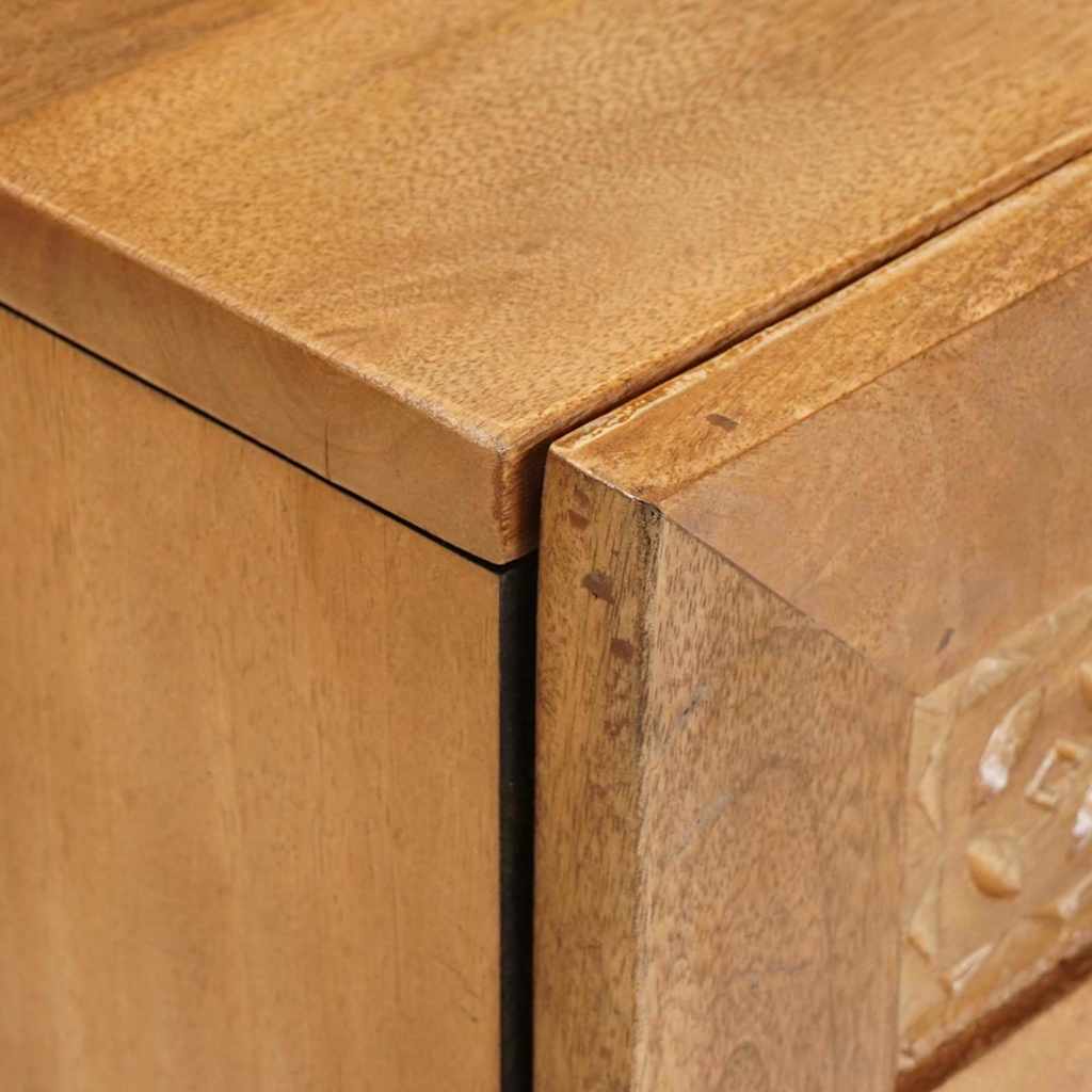 Κομοδίνο Ανοιχτό καφέ 50 x 33 x 60 εκ Μασίφ ξύλο ακακίας