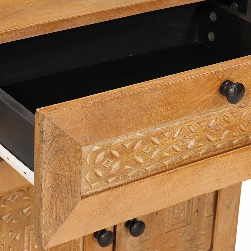 Κομοδίνο Ανοιχτό καφέ 50 x 33 x 60 εκ Μασίφ ξύλο ακακίας