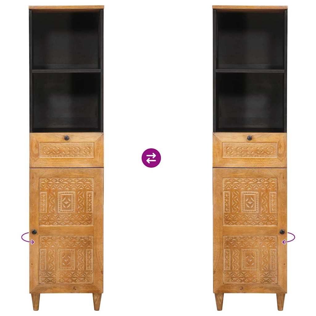 Ντουλάπι Μπάνιου με συρτάρι Ανοιχτό καφέ 38 x 33 x 160 εκ.