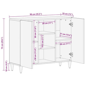 Πλαϊνό γραφείο Ανοιχτό καφέ 33.5 x 90 x 75 εκ - Pakobazaar