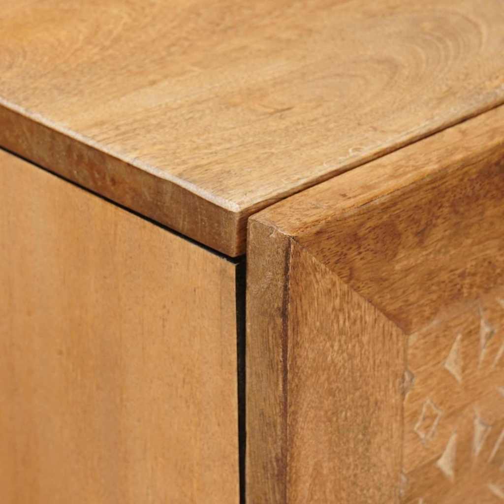 Highboard Ανοιχτό καφέ 40 x 33 x 110 εκ Μασίφ ξύλο μάνγκο - Pakobazaar