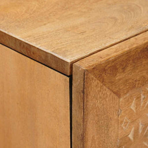 Highboard Ανοιχτό καφέ 40 x 33 x 110 εκ Μασίφ ξύλο μάνγκο - Pakobazaar