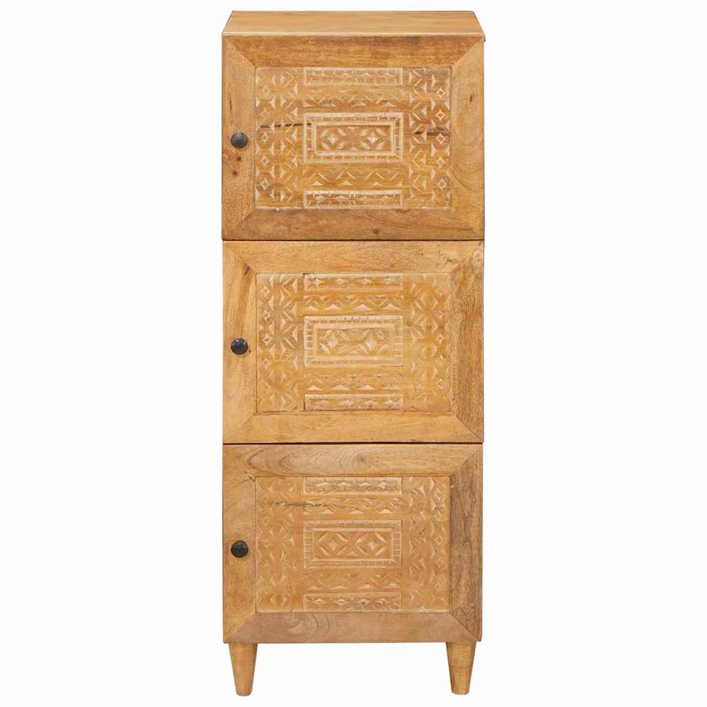 Highboard Ανοιχτό καφέ 40 x 33 x 110 εκ Μασίφ ξύλο μάνγκο - Pakobazaar