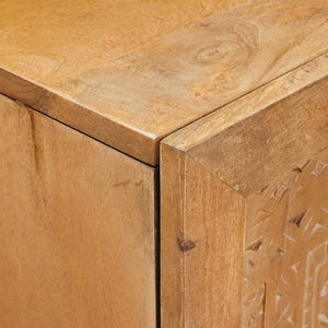 Highboard Ανοιχτό καφέ 60 x 33 x 100 εκ. Μασίφ ξύλο μάνγκο - Pakobazaar