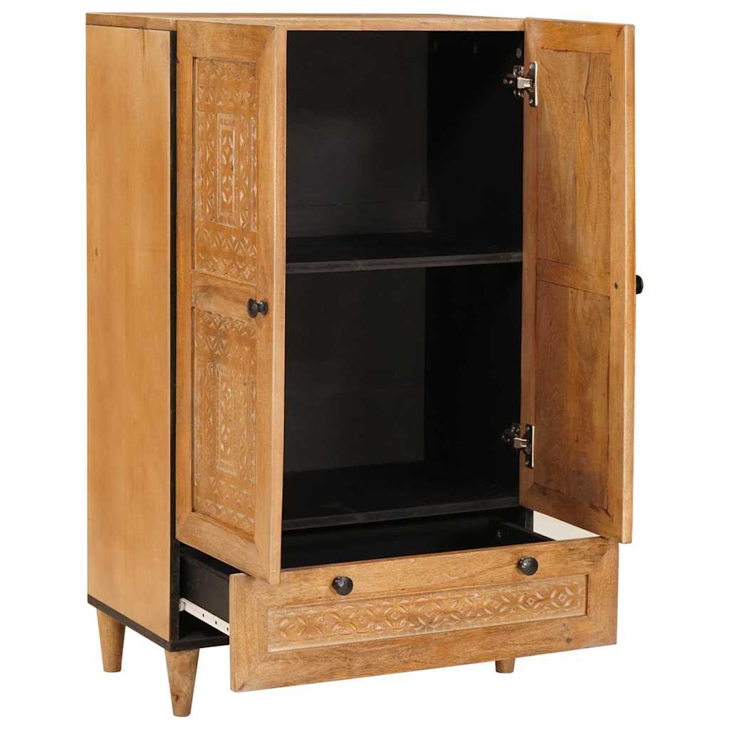 Highboard Ανοιχτό καφέ 60 x 33 x 100 εκ. Μασίφ ξύλο μάνγκο - Pakobazaar