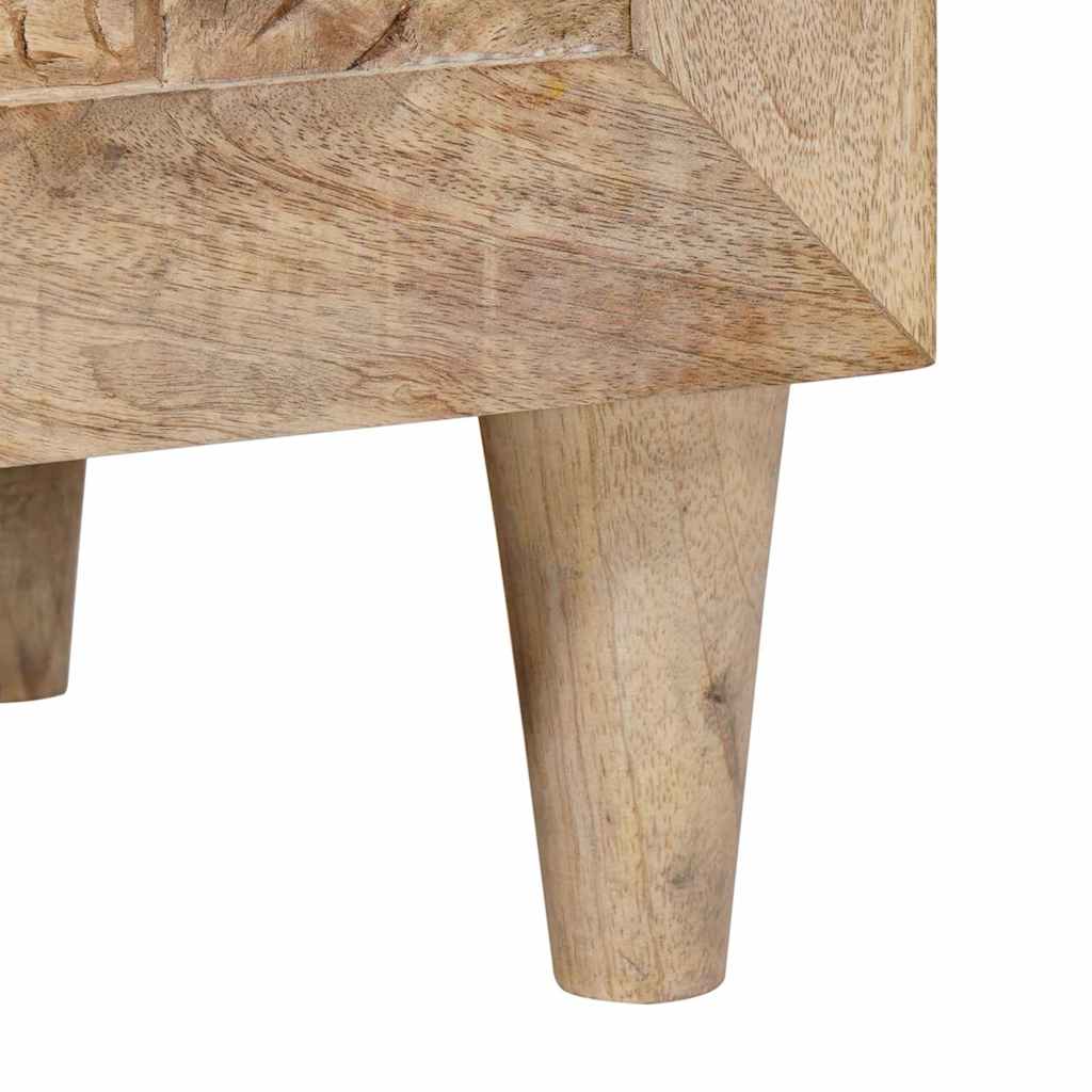 Κομοδίνο 2 pcs Μπεζ 40 x 33 x 46 εκ. Μασίφ ξύλο ακακίας - Pakobazaar