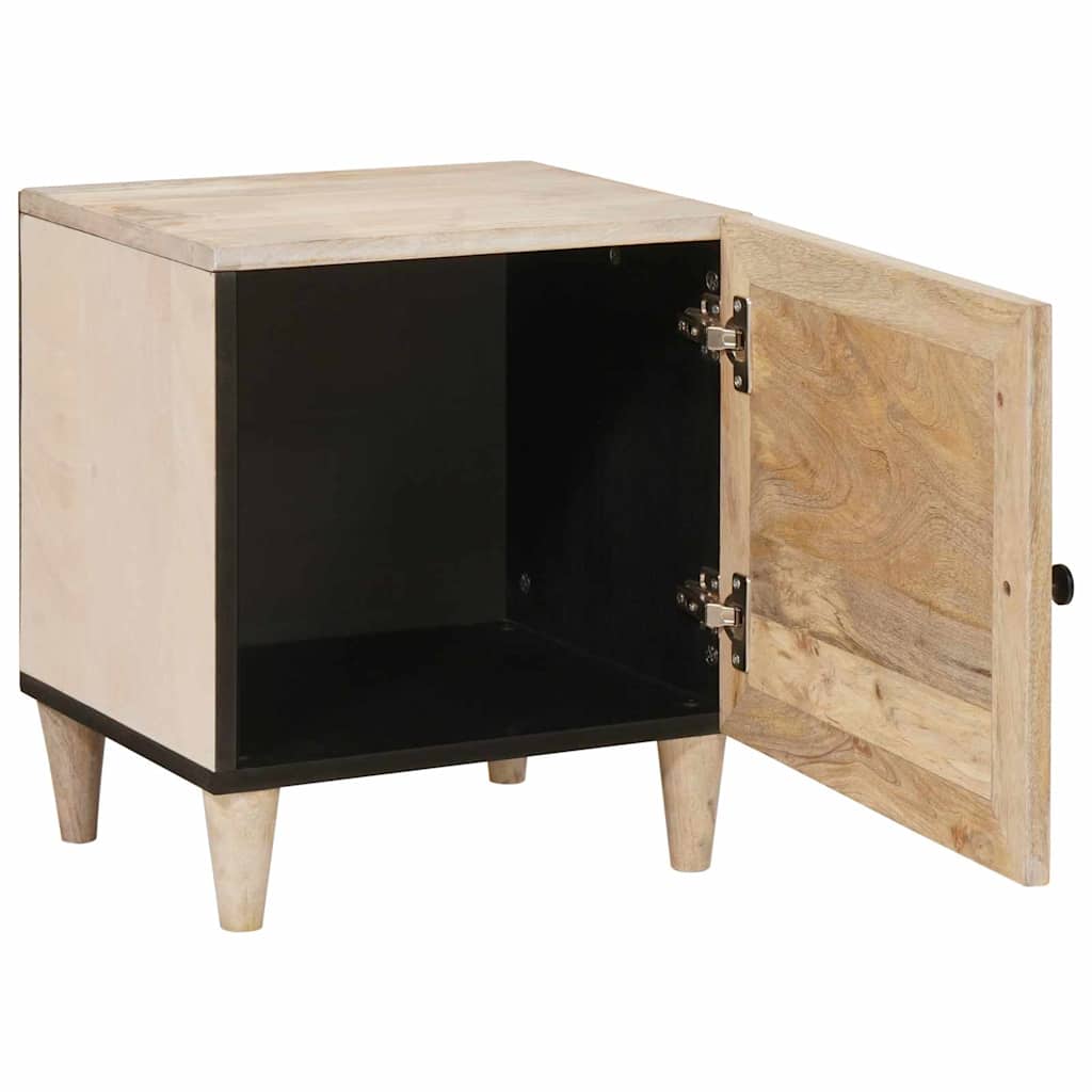 Κομοδίνο 2 pcs Μπεζ 40 x 33 x 46 εκ. Μασίφ ξύλο ακακίας - Pakobazaar