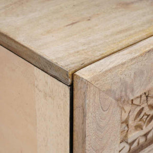 Κομοδίνο Λευκό 40 x 33 x 46 εκ. Επεξεργασμένο Ξύλο