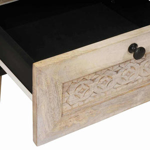 Κομοδίνο Λευκό 40 x 33 x 46 εκ. Επεξεργασμένο Ξύλο