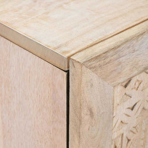 Πλαϊνό γραφείο Λευκό 60 x 33 x 75 cm Μασίφ ξύλο μάνγκο - Pakobazaar