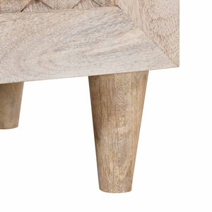 Πλαϊνό γραφείο Λευκό 60 x 33 x 75 cm Μασίφ ξύλο μάνγκο - Pakobazaar