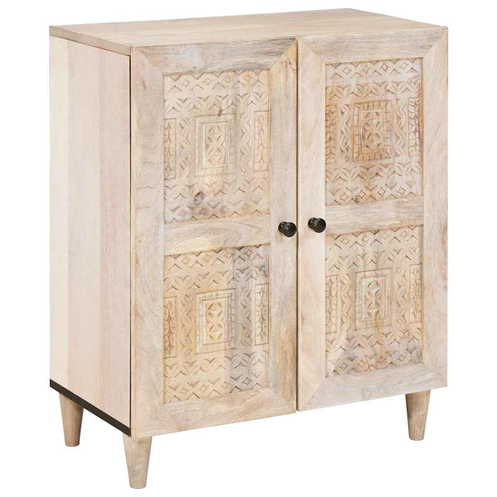 Πλαϊνό γραφείο Λευκό 60 x 33 x 75 cm Μασίφ ξύλο μάνγκο - Pakobazaar