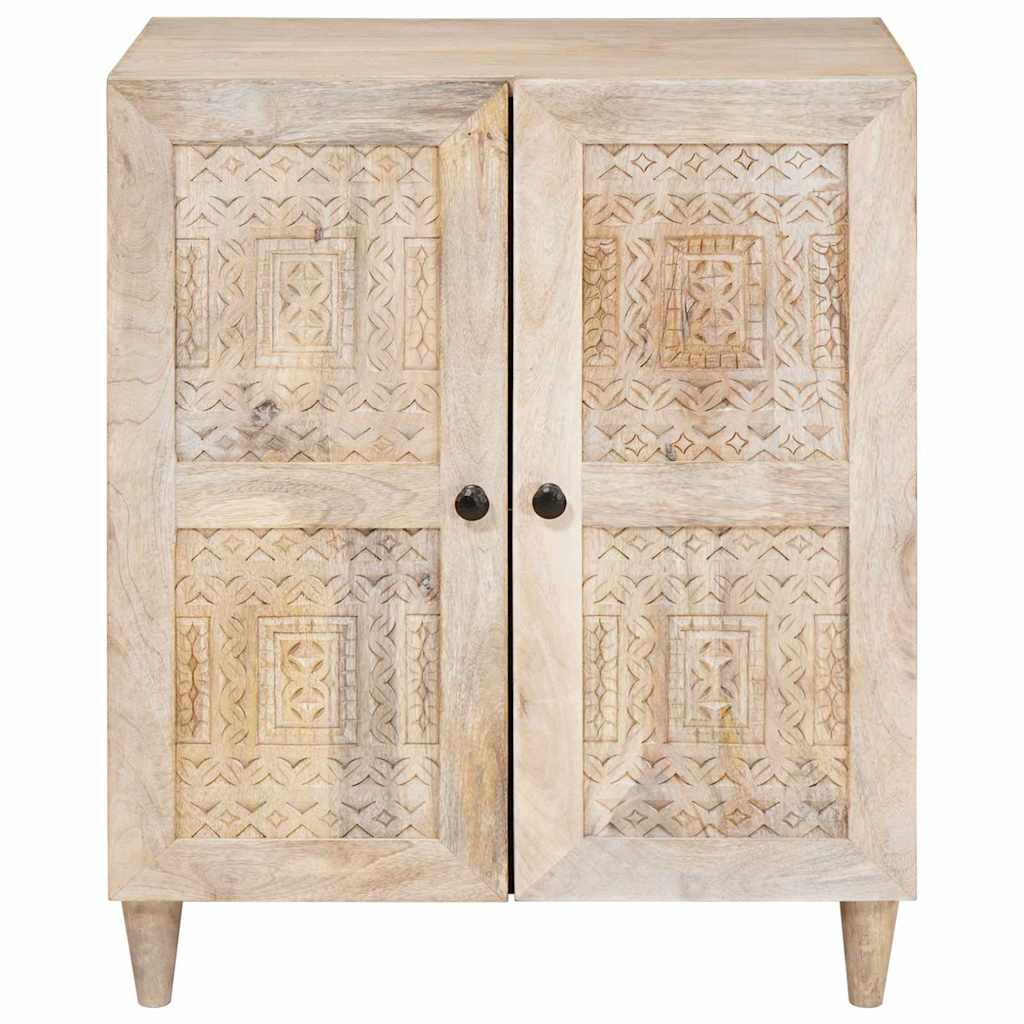 Πλαϊνό γραφείο Λευκό 60 x 33 x 75 cm Μασίφ ξύλο μάνγκο - Pakobazaar
