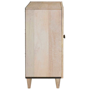 Πλαϊνό γραφείο Λευκό 60 x 33 x 75 cm Μασίφ ξύλο μάνγκο - Pakobazaar