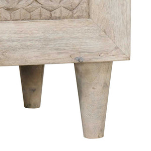 Πλαϊνό γραφείο Λευκό 60 x 33 x 75 cm Μασίφ ξύλο μάνγκο - Pakobazaar