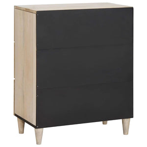 Πλαϊνό γραφείο Λευκό 60 x 33 x 75 cm Μασίφ ξύλο μάνγκο - Pakobazaar