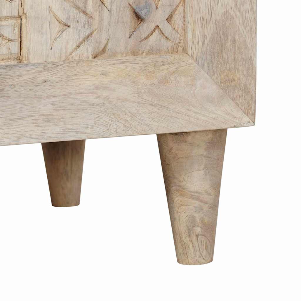 Κομοδίνο Λευκό 50 x 33 x 60 εκ Επεξεργασμένο Ξύλο
