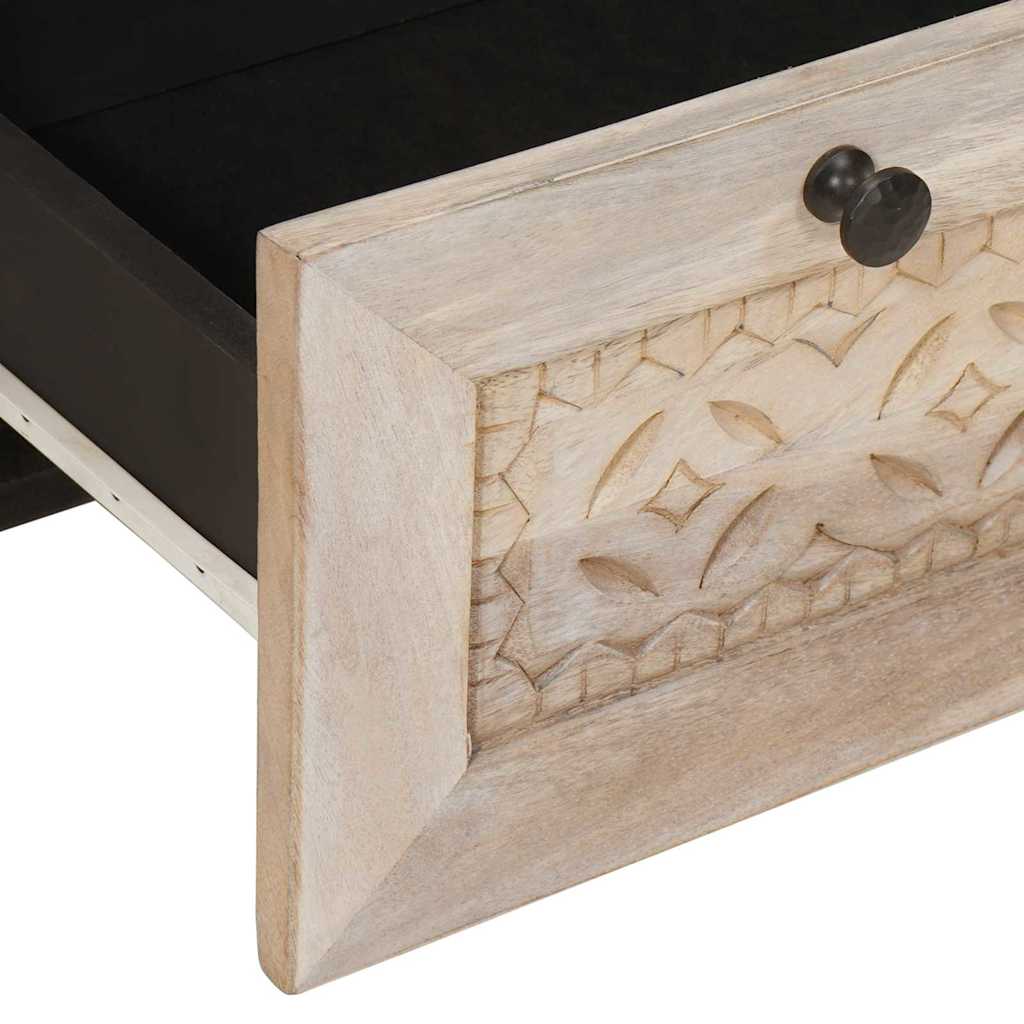 Κομοδίνο Λευκό 50 x 33 x 62 εκ. Επεξεργασμένο Ξύλο