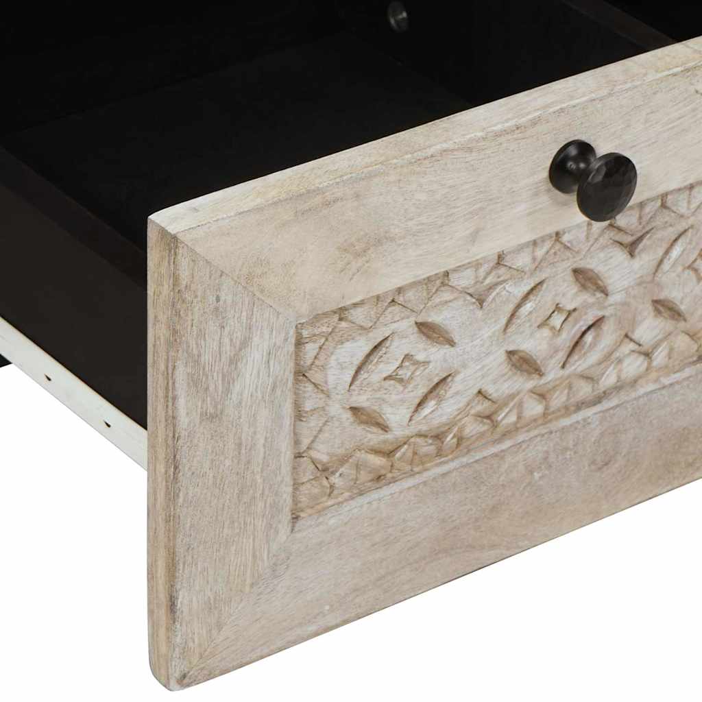 Μονάδες TV με συρτάρι Λευκό 100 x 33 x 46 εκ Επεξεργασμένο ξύλο