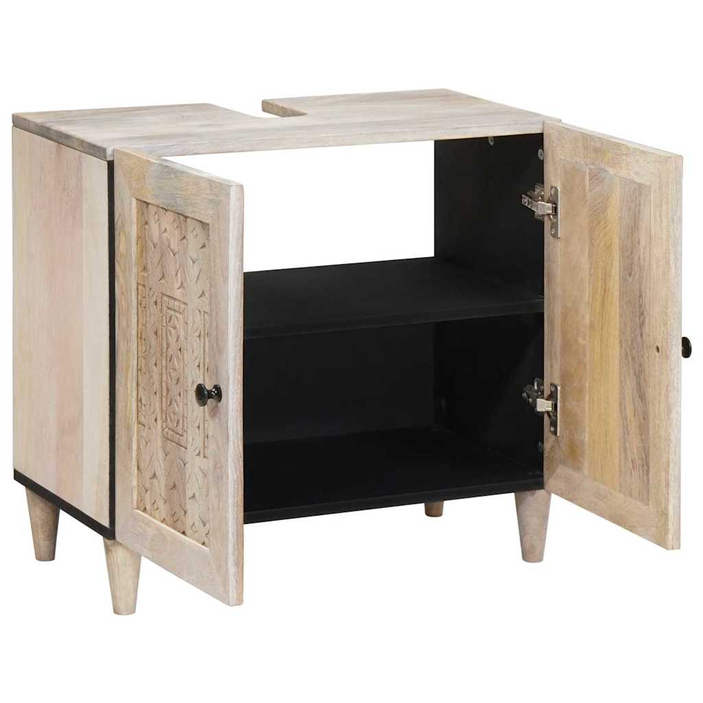 Ντουλάπι Μπάνιου Επιτοίχιο με αποθήκευση Λευκό 62 x 33 x 58 εκ. - Pakobazaar