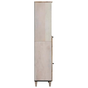 Ντουλάπι Μπάνιου Λευκό 38 x 33 x 160 εκ. Επεξεργασμένο ξύλο