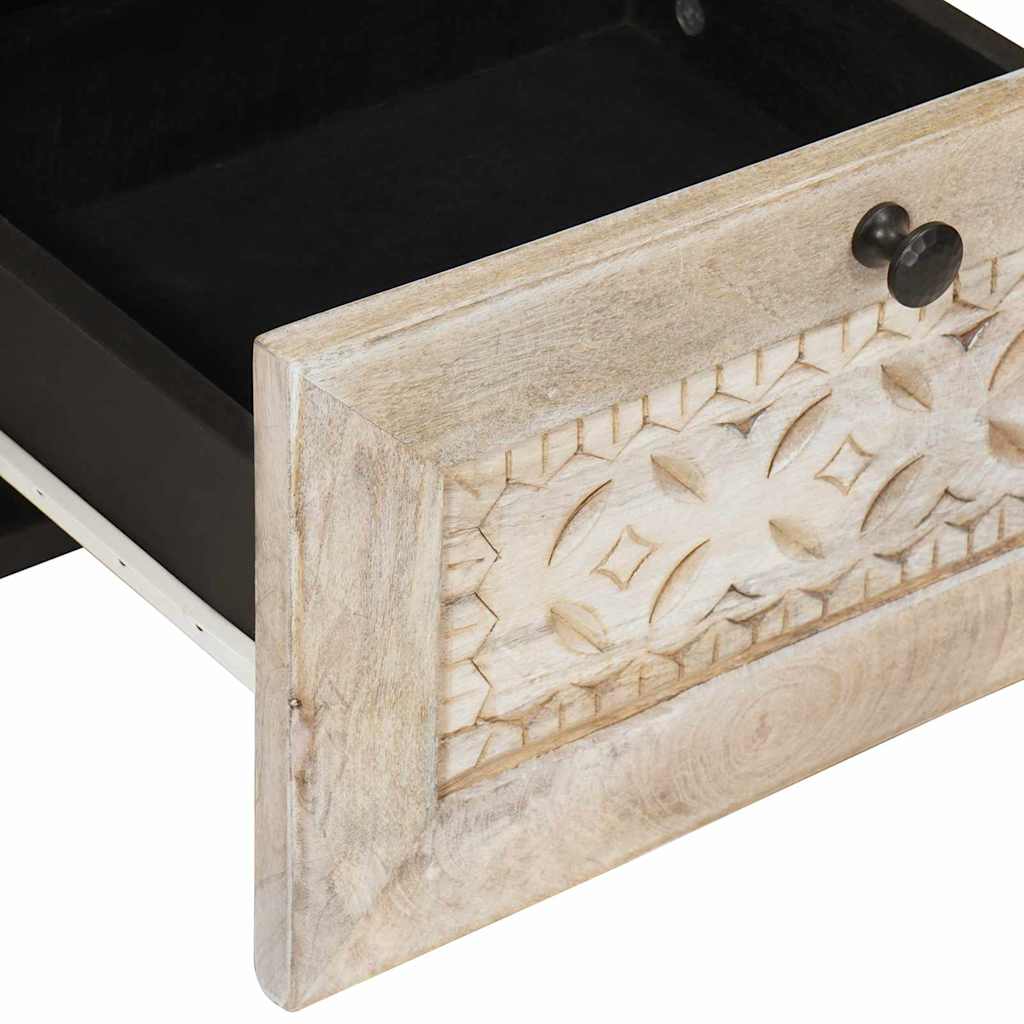 Πλαϊνό γραφείο με συρτάρι Λευκό 33.5 x 40 x 75 εκ - Pakobazaar