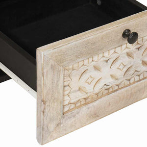 Πλαϊνό γραφείο με συρτάρι Λευκό 33.5 x 40 x 75 εκ - Pakobazaar