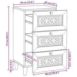 Πλαϊνό γραφείο με συρτάρι Λευκό 33.5 x 40 x 75 εκ - Pakobazaar