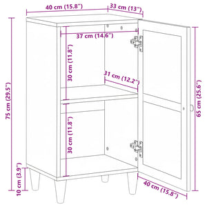 Πλαϊνό γραφείο Λευκό 33.5 x 40 x 75 εκ - Pakobazaar