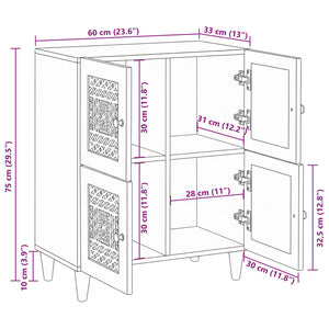 Πλαϊνό γραφείο Λευκό 33.5 x 60 x 75 εκ - Pakobazaar