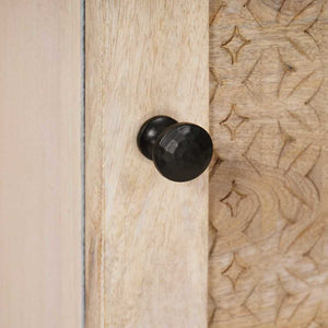 Highboard Λευκό 40 x 33 x 110 εκ Μασίφ ξύλο μάνγκο - Pakobazaar