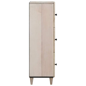 Highboard Λευκό 40 x 33 x 110 εκ Μασίφ ξύλο μάνγκο - Pakobazaar