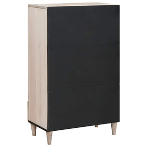 Highboard Λευκό 60 x 33 x 100 εκ. Μασίφ ξύλο μάνγκο - Pakobazaar