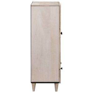 Highboard Λευκό 60 x 33 x 100 εκ. Μασίφ ξύλο μάνγκο - Pakobazaar