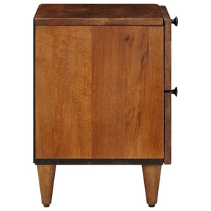 Κομοδίνο 2 pcs Καφέ 40 x 33 x 46 εκ. Στερεό ξύλο μάνγκο - Pakobazaar