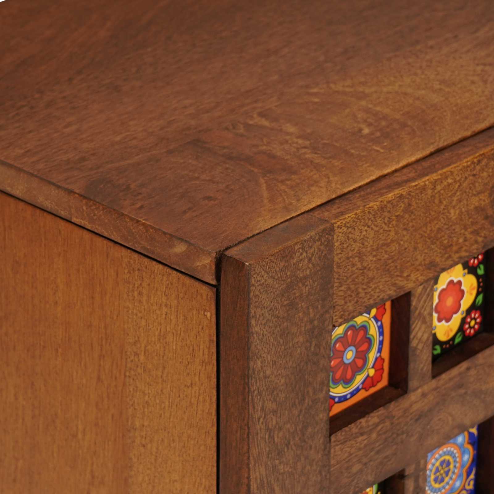 Ντουλάπι TV Καρυδιά 105 x 33 x 46 εκ. Στερεό ξύλο μάνγκο - Pakobazaar