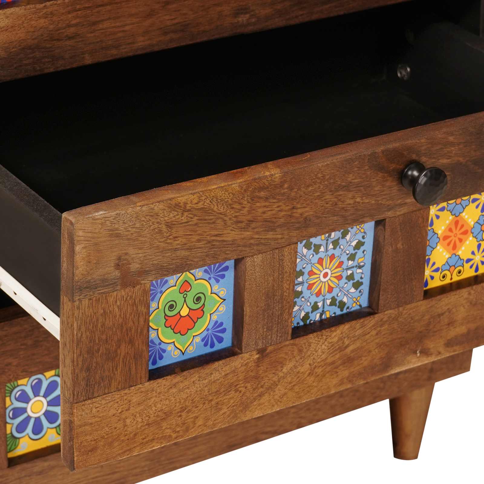 Κομοδίνο με συρτάρι Καφέ 50 x 33 x 62 εκ. Στερεό ξύλο μάνγκο - Pakobazaar