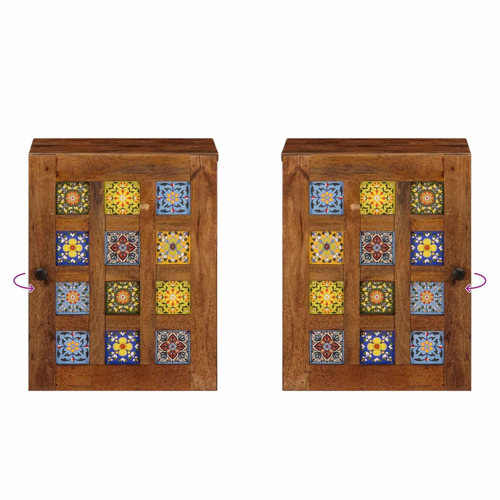 Κρεμαστό Ντουλάπι Μπάνιου με αποθήκευση Καρυδιά 38 x 33 x 48 εκ - Pakobazaar