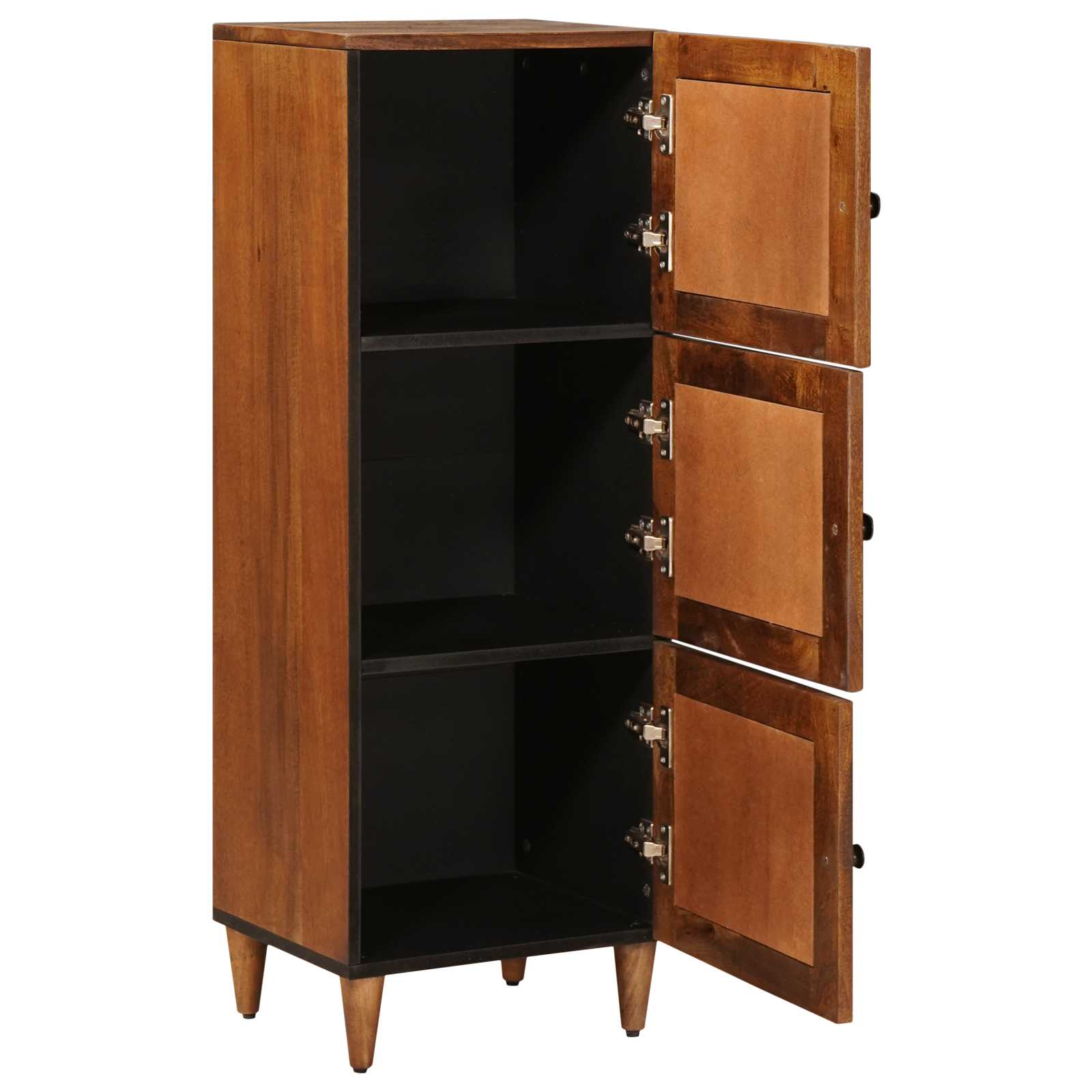 Highboard με πόρτα Καρυδιά 40 x 33 x 110 εκ Στερεό ξύλο μάνγκο - Pakobazaar