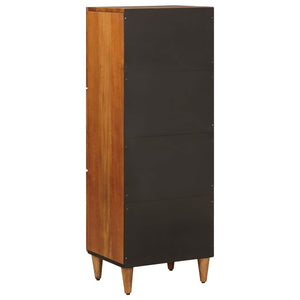 Highboard με πόρτα Καρυδιά 40 x 33 x 110 εκ Στερεό ξύλο μάνγκο - Pakobazaar
