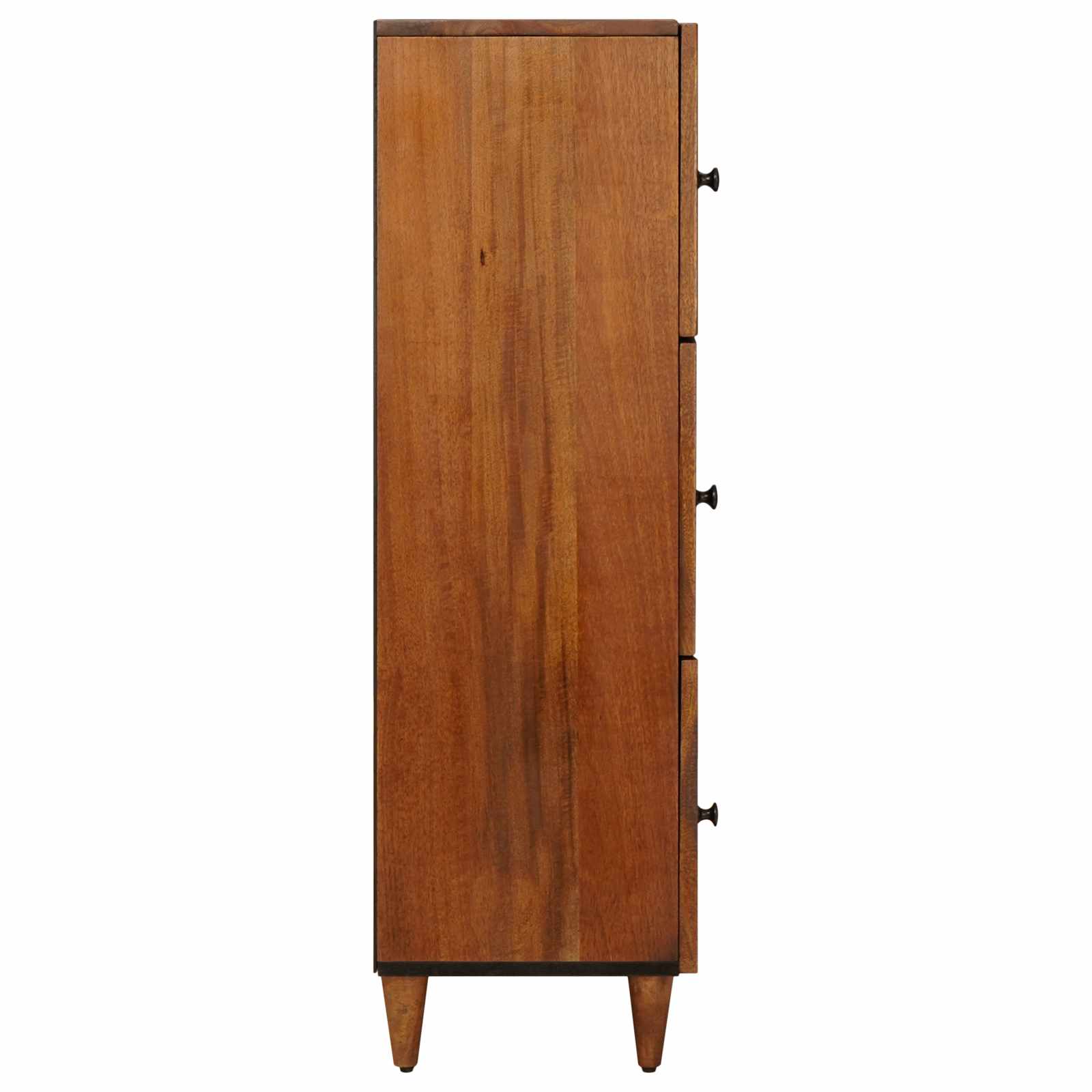 Highboard με πόρτα Καρυδιά 40 x 33 x 110 εκ Στερεό ξύλο μάνγκο - Pakobazaar