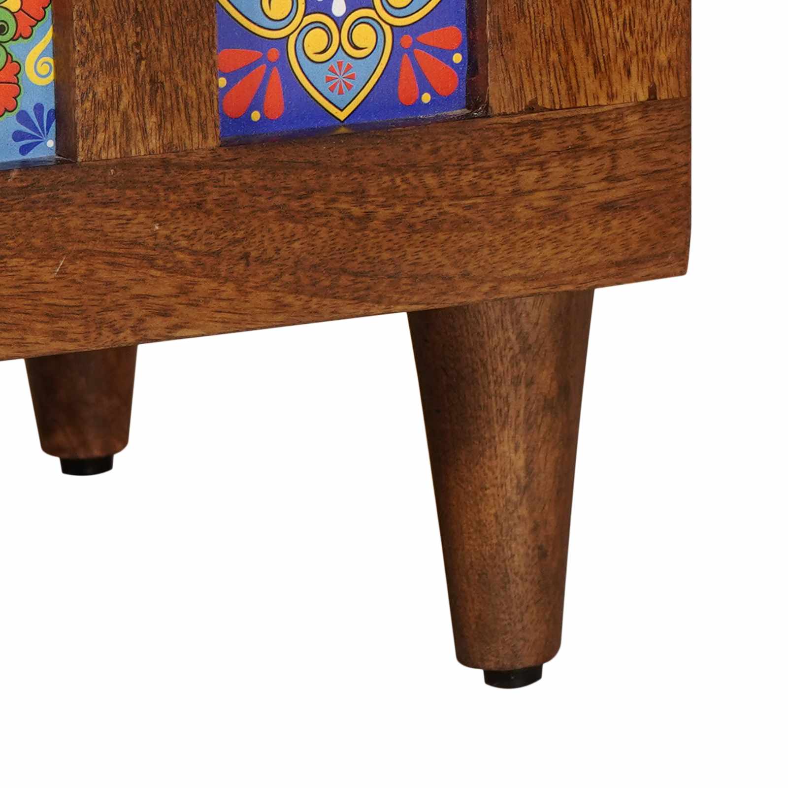 Highboard Καρυδιά 60 x 33,5 x 100 εκ. Στερεό ξύλο μάνγκο - Pakobazaar