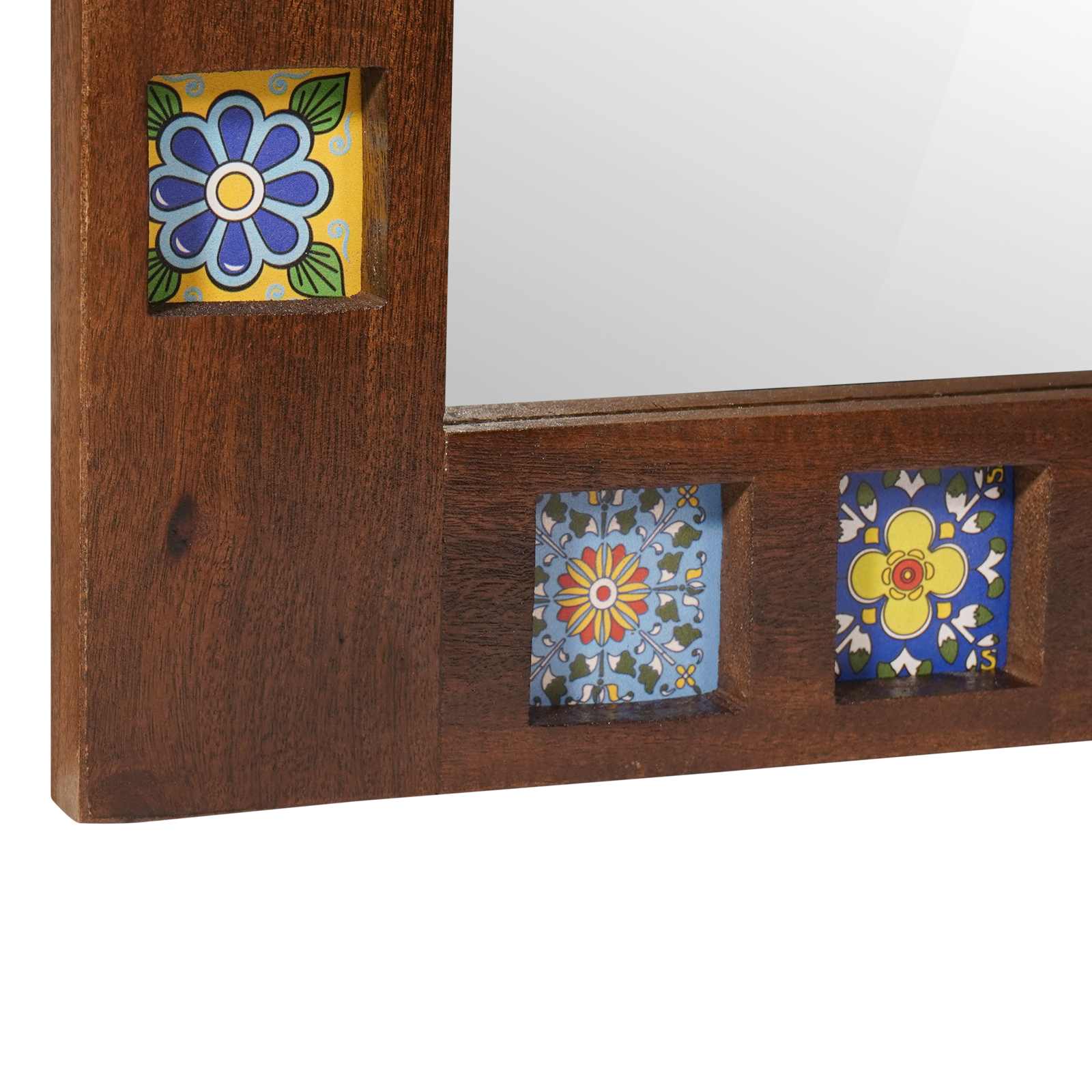 Καθρέφτης Μπάνιου Καρυδιά 50 x 70 x 2,5 εκ Στερεό ξύλο μάνγκο - Pakobazaar