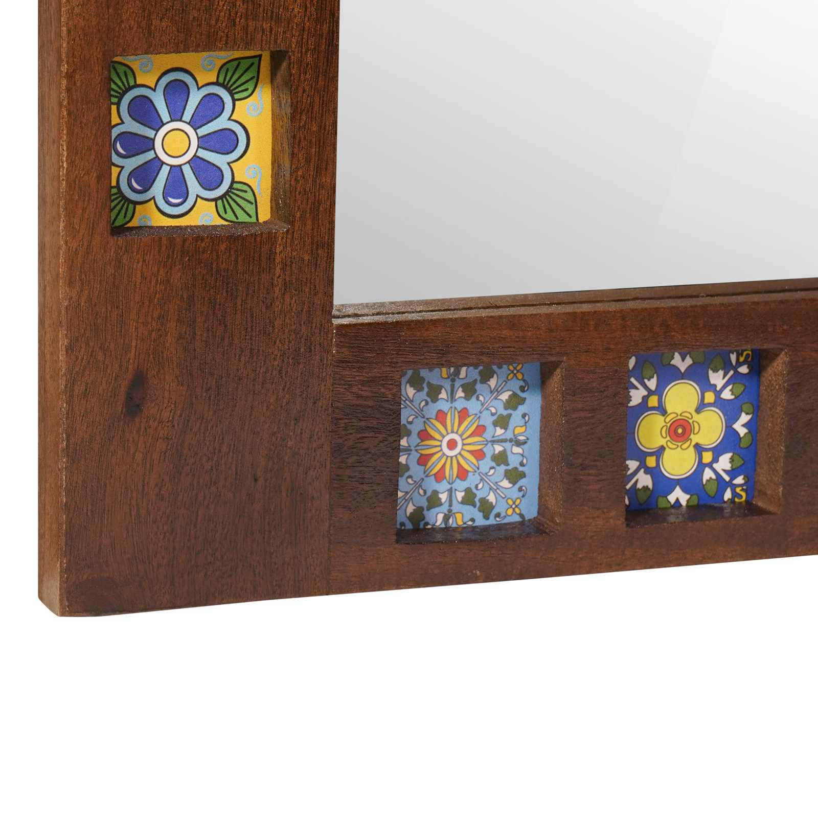 Καθρέφτης Μπάνιου Καρυδιά 50 x 70 x 2,5 εκ Στερεό ξύλο μάνγκο - Pakobazaar