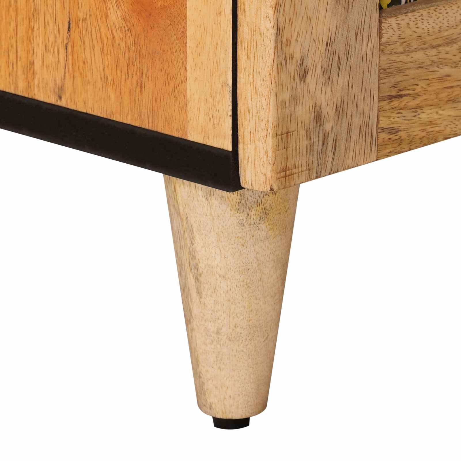 Κομοδίνο με συρτάρι Φυσικό 40 x 33,5 x 46 εκ Στερεό ξύλο μάνγκο - Pakobazaar