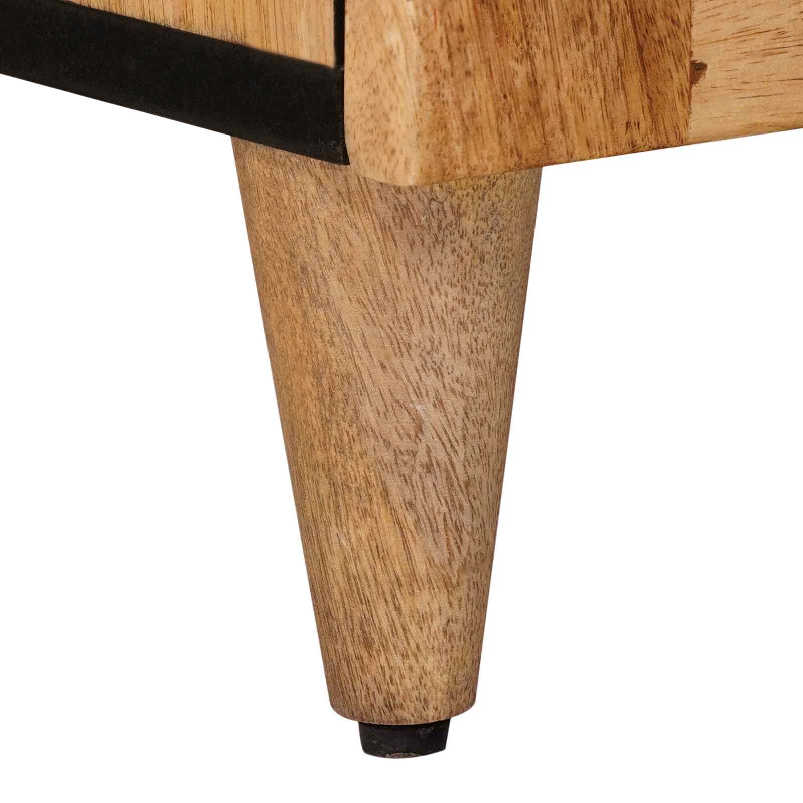 Πλαϊνό γραφείο Φυσικό 60 x 33,5 x 75 εκ. Στερεό ξύλο μάνγκο - Pakobazaar