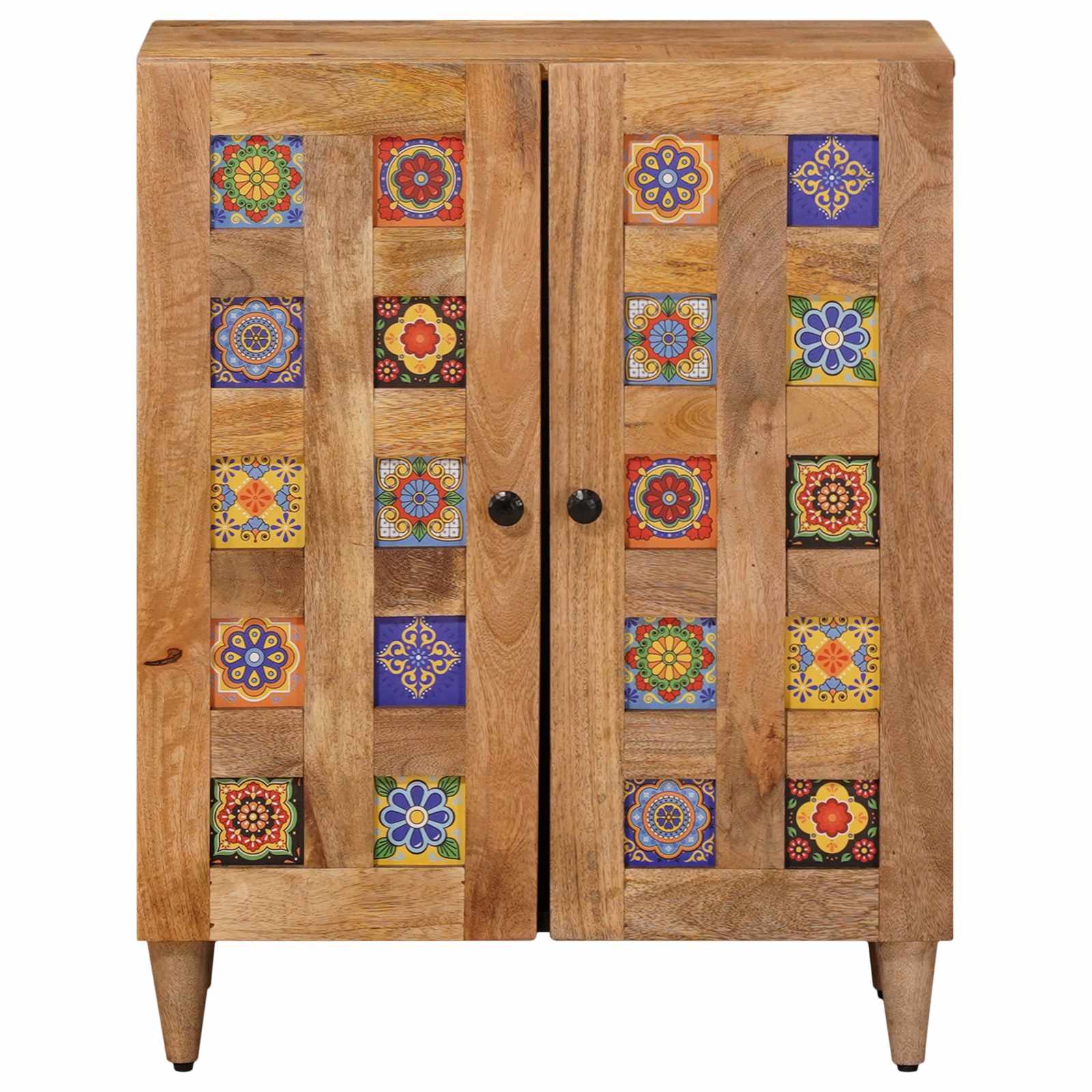 Πλαϊνό γραφείο Φυσικό 60 x 33,5 x 75 εκ. Στερεό ξύλο μάνγκο - Pakobazaar