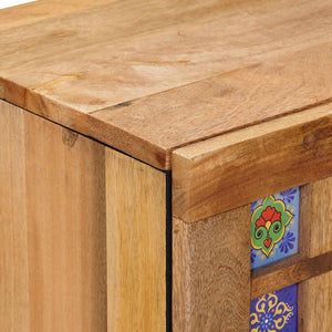 Πλαϊνό γραφείο Φυσικό 60 x 33 x 75 cm Στερεό ξύλο μάνγκο - Pakobazaar