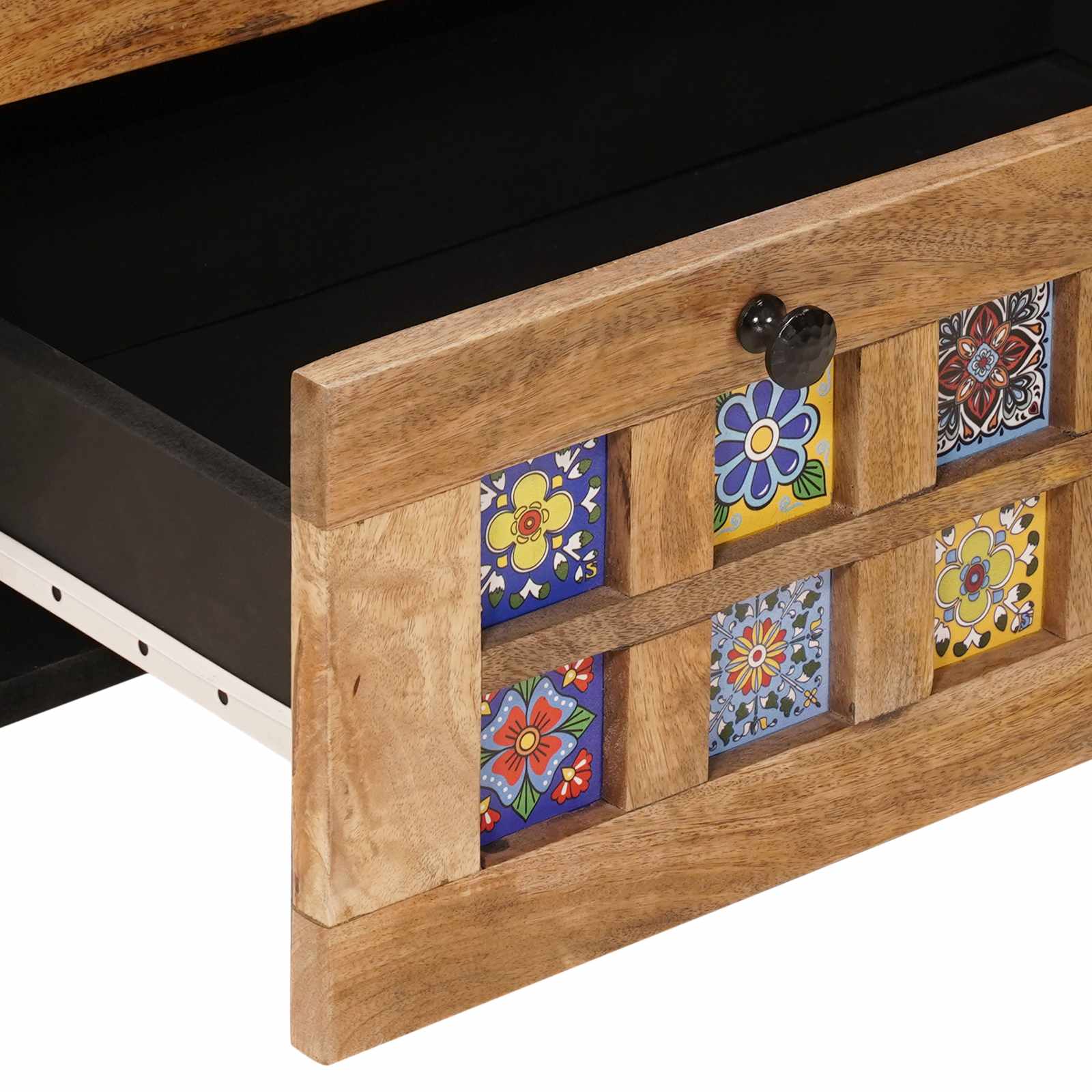 Πλαϊνό γραφείο Φυσικό 60 x 33 x 75 cm Στερεό ξύλο μάνγκο - Pakobazaar