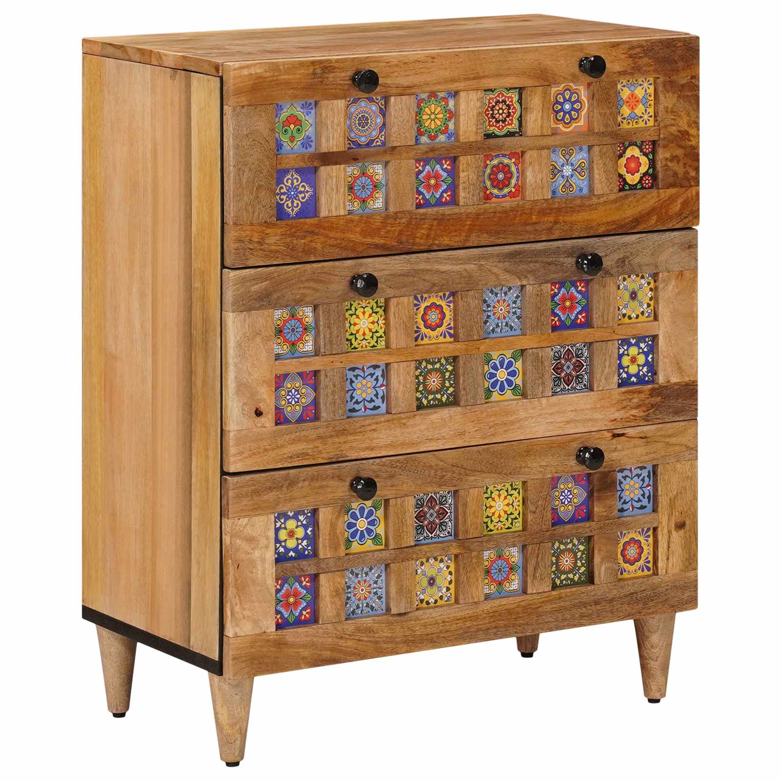 Πλαϊνό γραφείο Φυσικό 60 x 33 x 75 cm Στερεό ξύλο μάνγκο - Pakobazaar